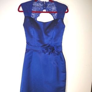 Belsoie size 10 dress Blue Flowers Mini Open Back